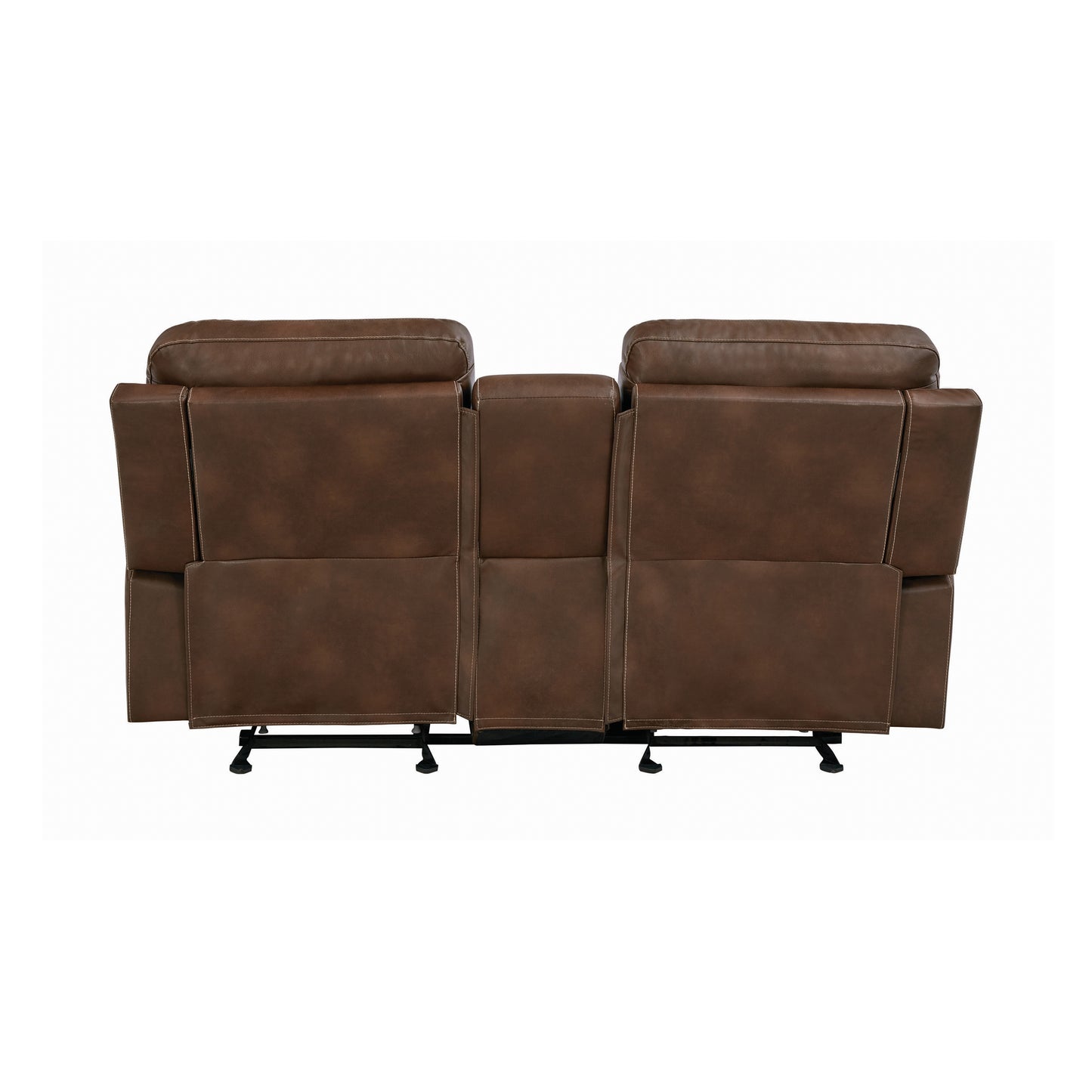 Damiano Button Tufted Glider Loveseat Tri-tone Brown