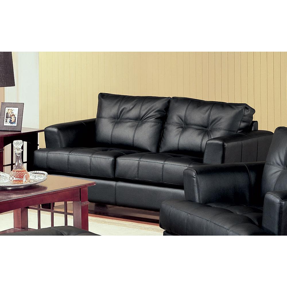 Samuel Upholstered Tufted Loveseat Black