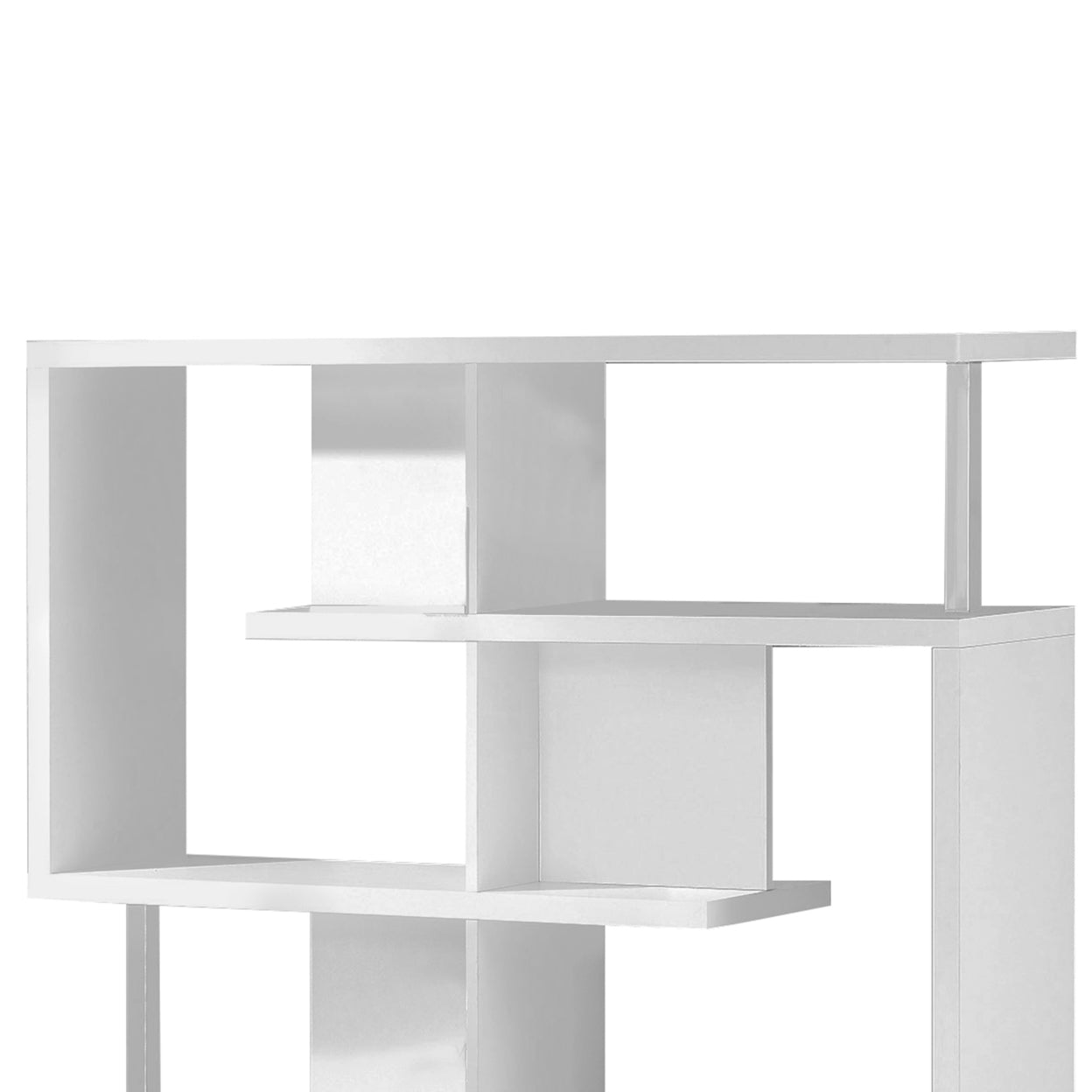 Hoover 5-tier Bookcase White and Chrome