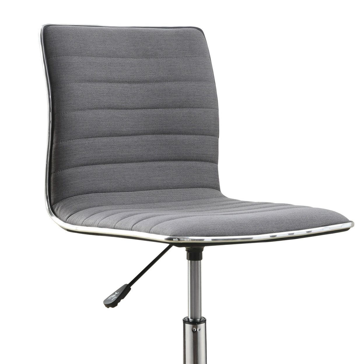 Adjustable Height Office Chair Grey and Chrome