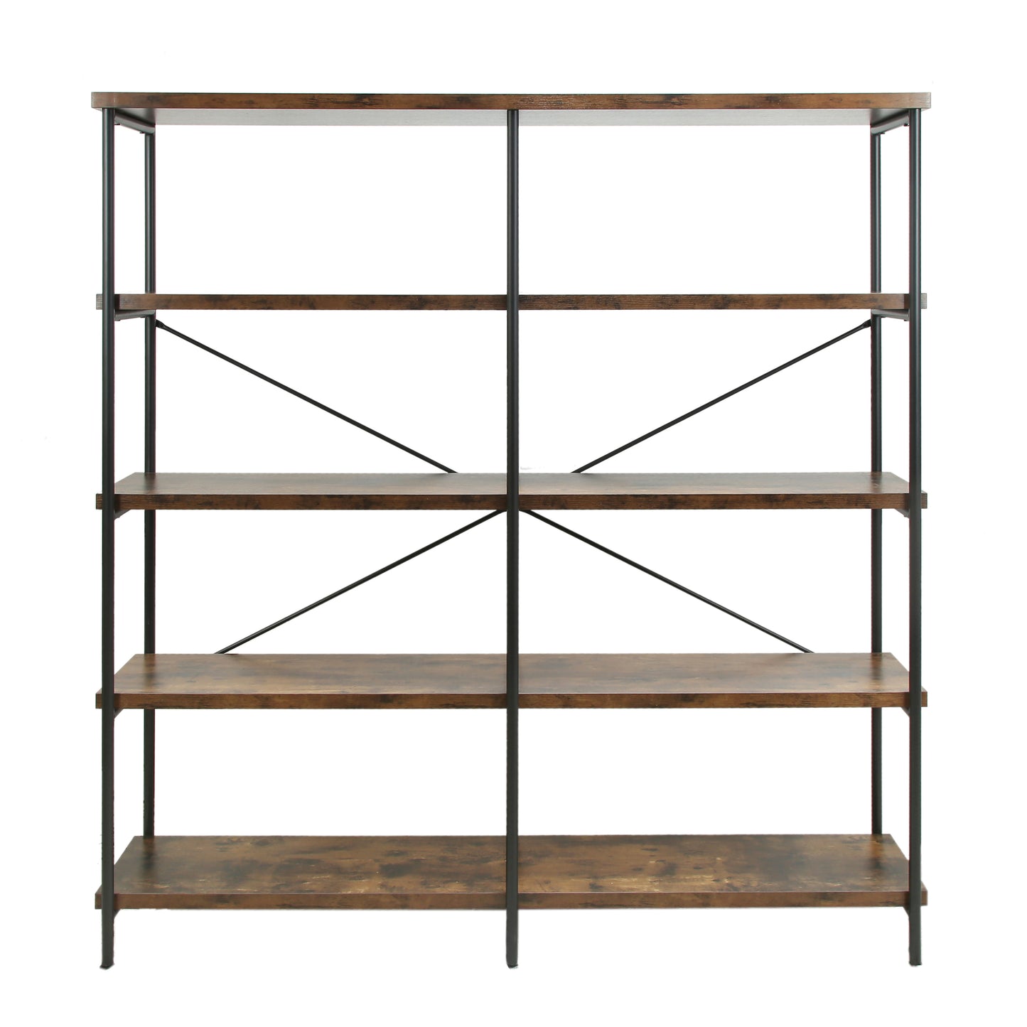 Analiese 4-shelf Open Bookcase Antique Nutmeg