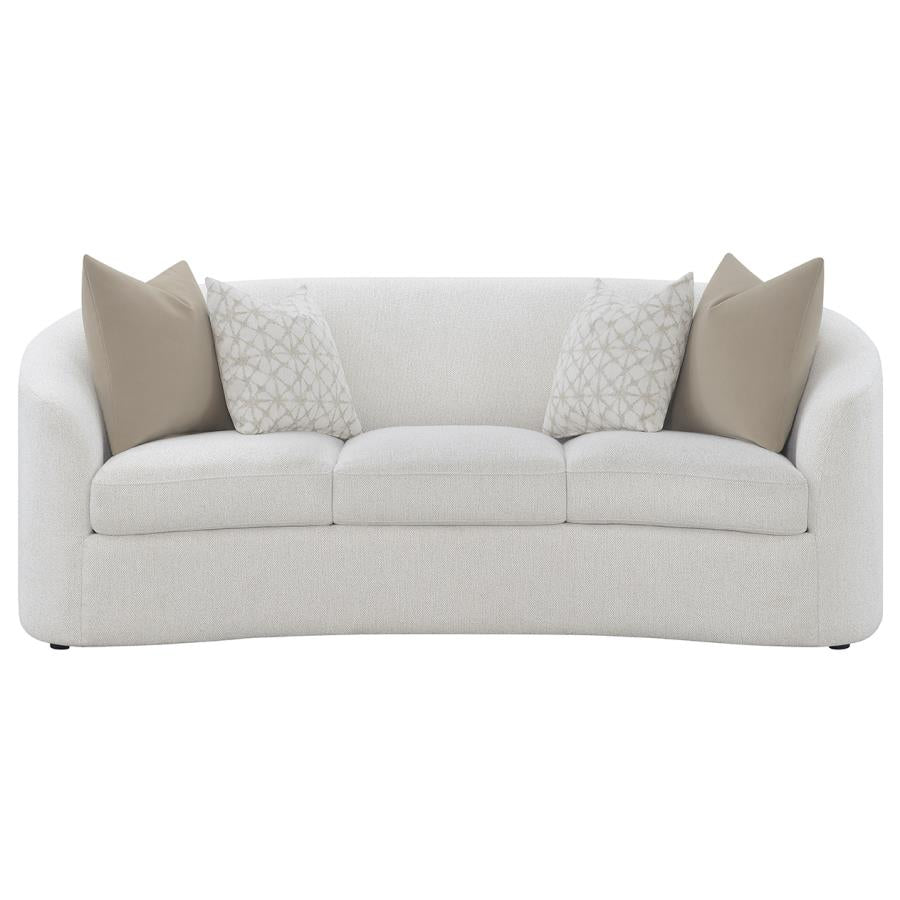 Rainn 3-piece Upholstered Tight Back Living Room Set Latte