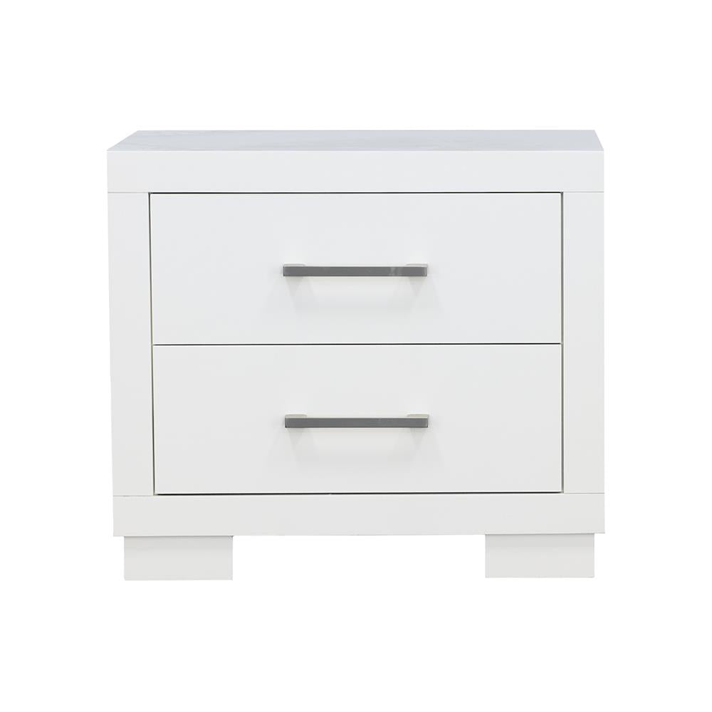 Jessica 2-drawer Nightstand White
