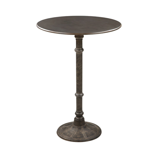Danbury Round Bar Table Dark Russet and Antique Bronze