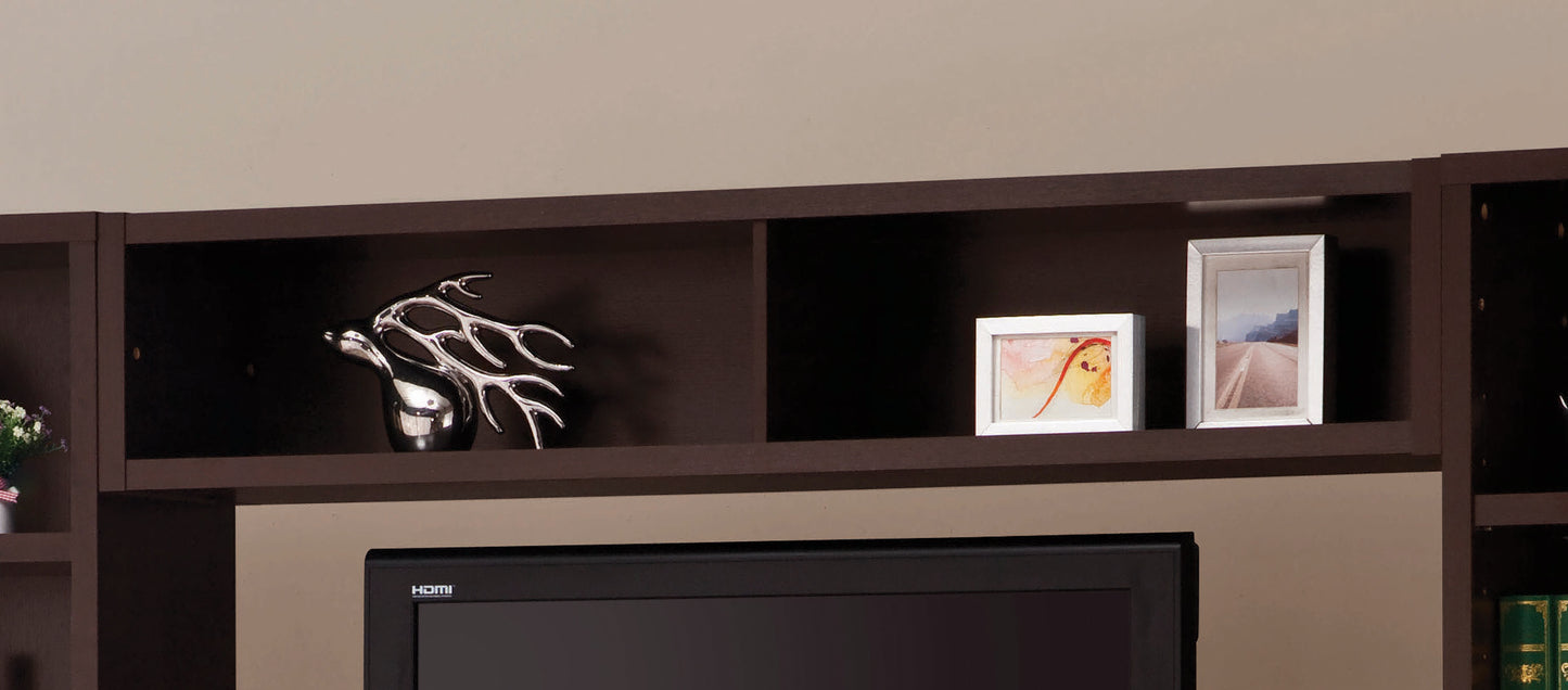 Bridge with 2 Encased Storage Compartments Cappuccino