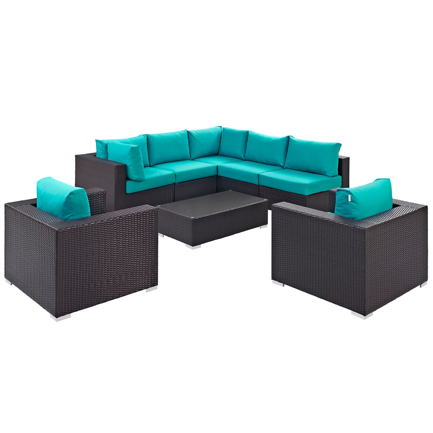 Convene 8 Piece Outdoor Patio Sectional Set