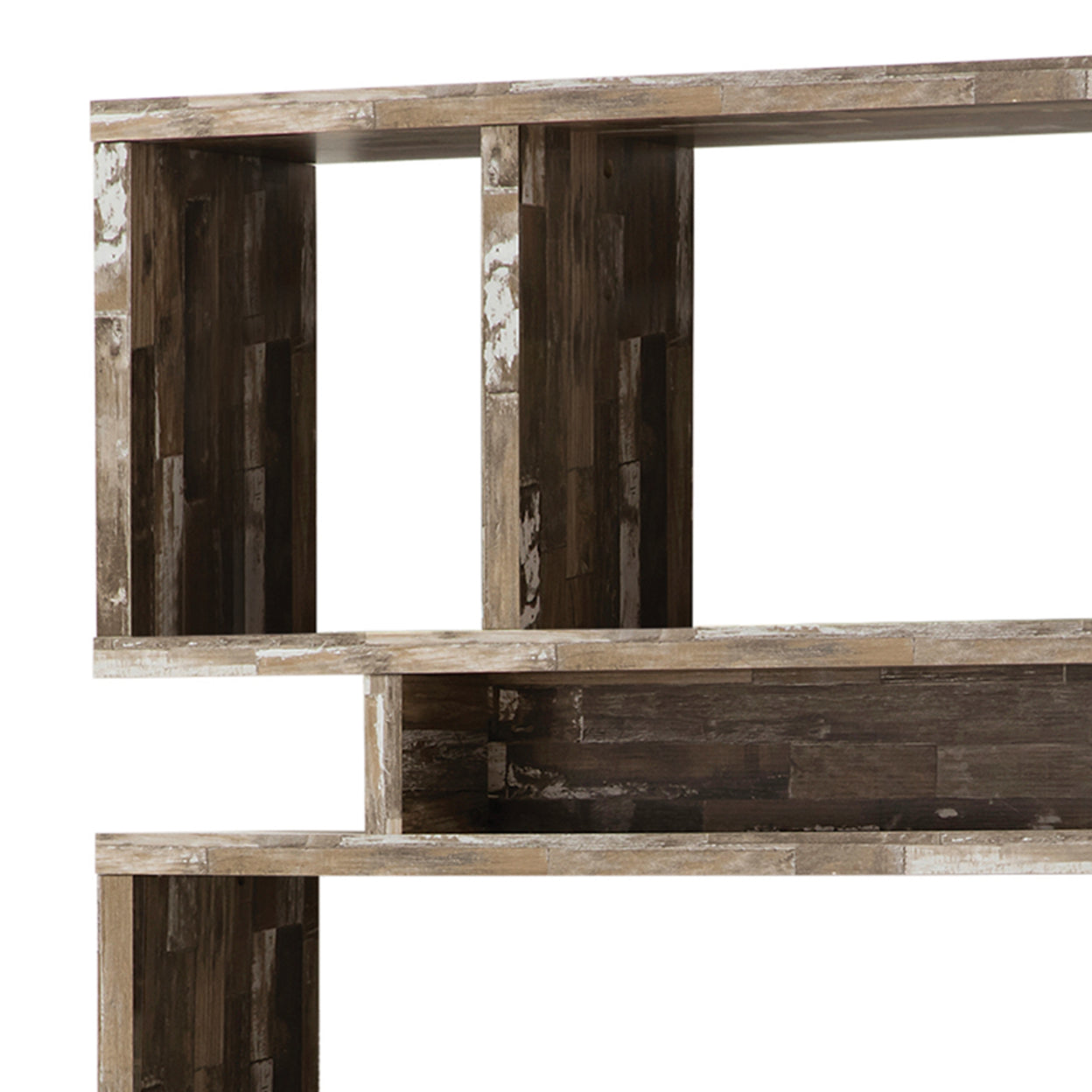 3-tier Geometric Bookcase Salvaged Cabin