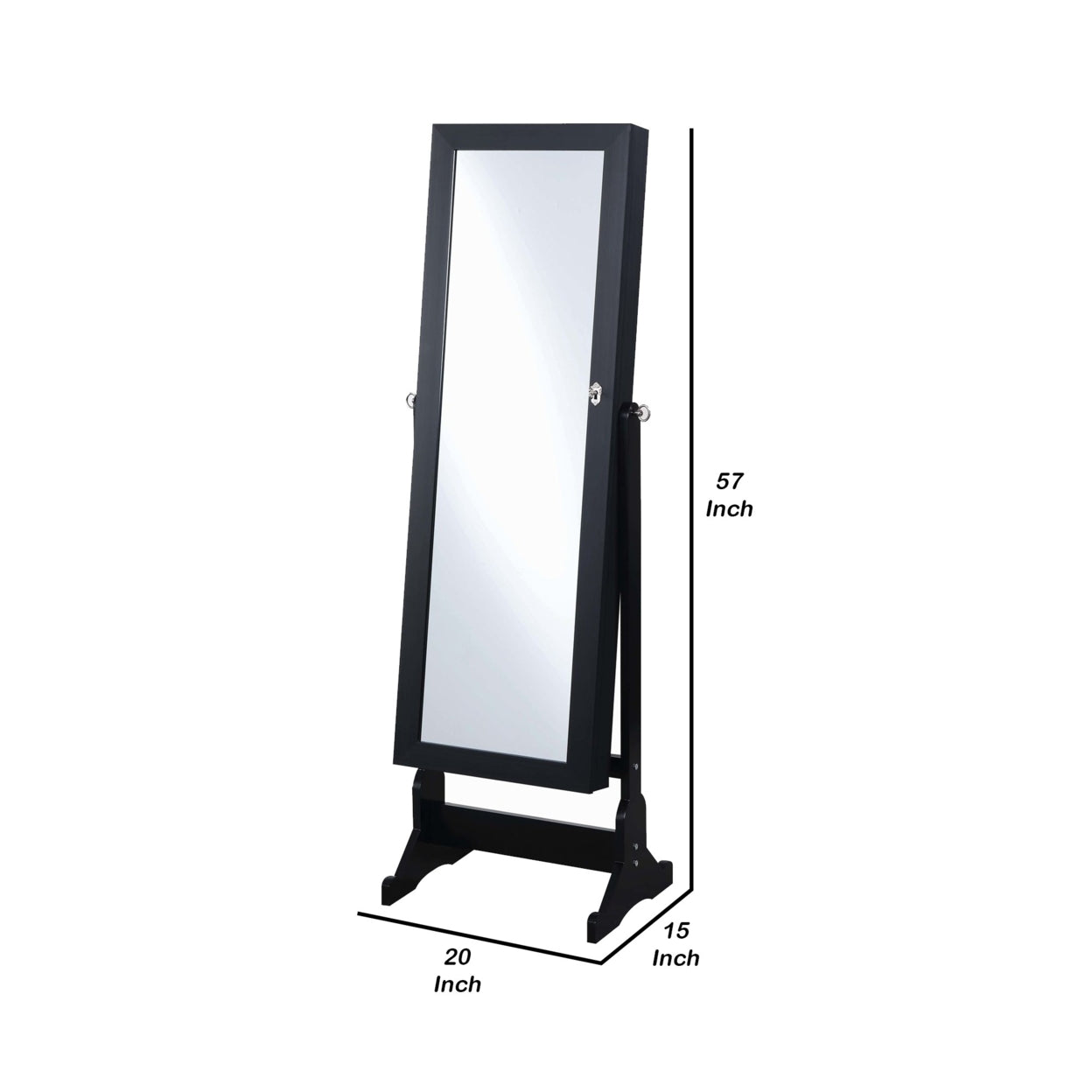 Jewelry Cheval Mirror Black
