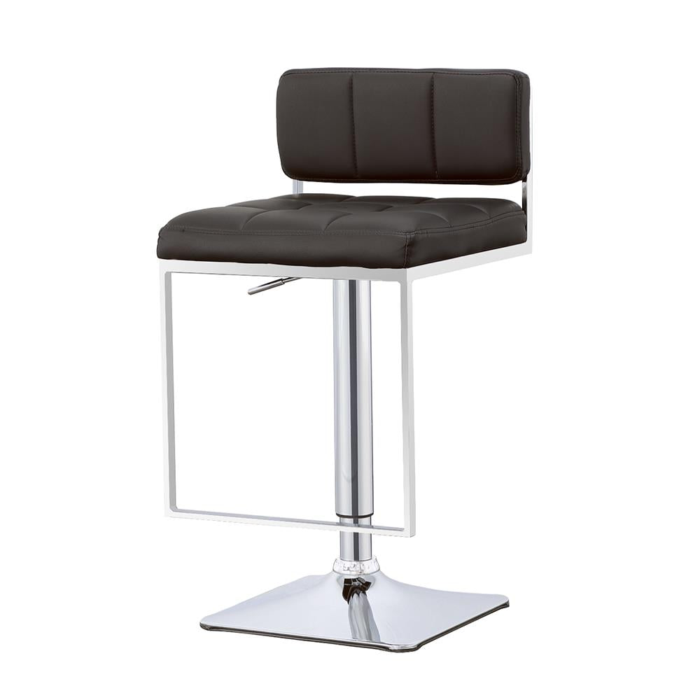 Alameda Adjustable Bar Stool Chrome and Black