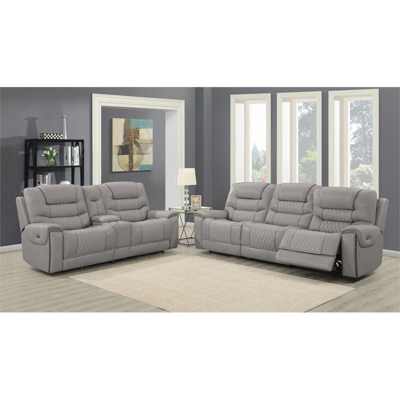 Garnet 6-piece Modular Power^2 Sectional Light Grey