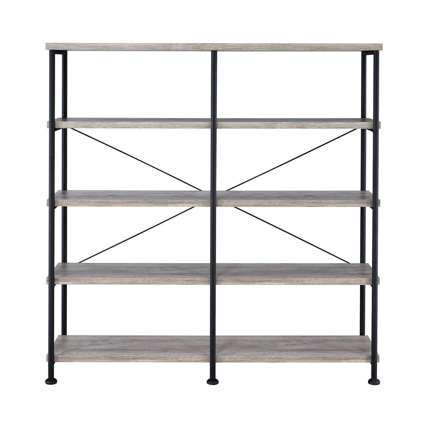 Analiese 4-shelf Open Bookcase Grey Driftwood