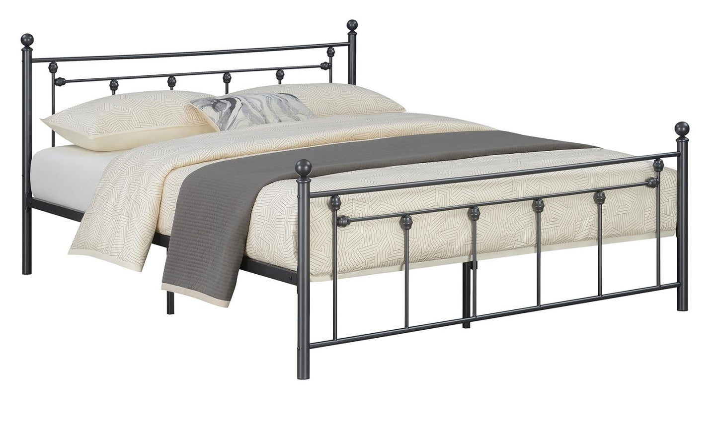 Canon Metal Slatted Headboard Platform Bed