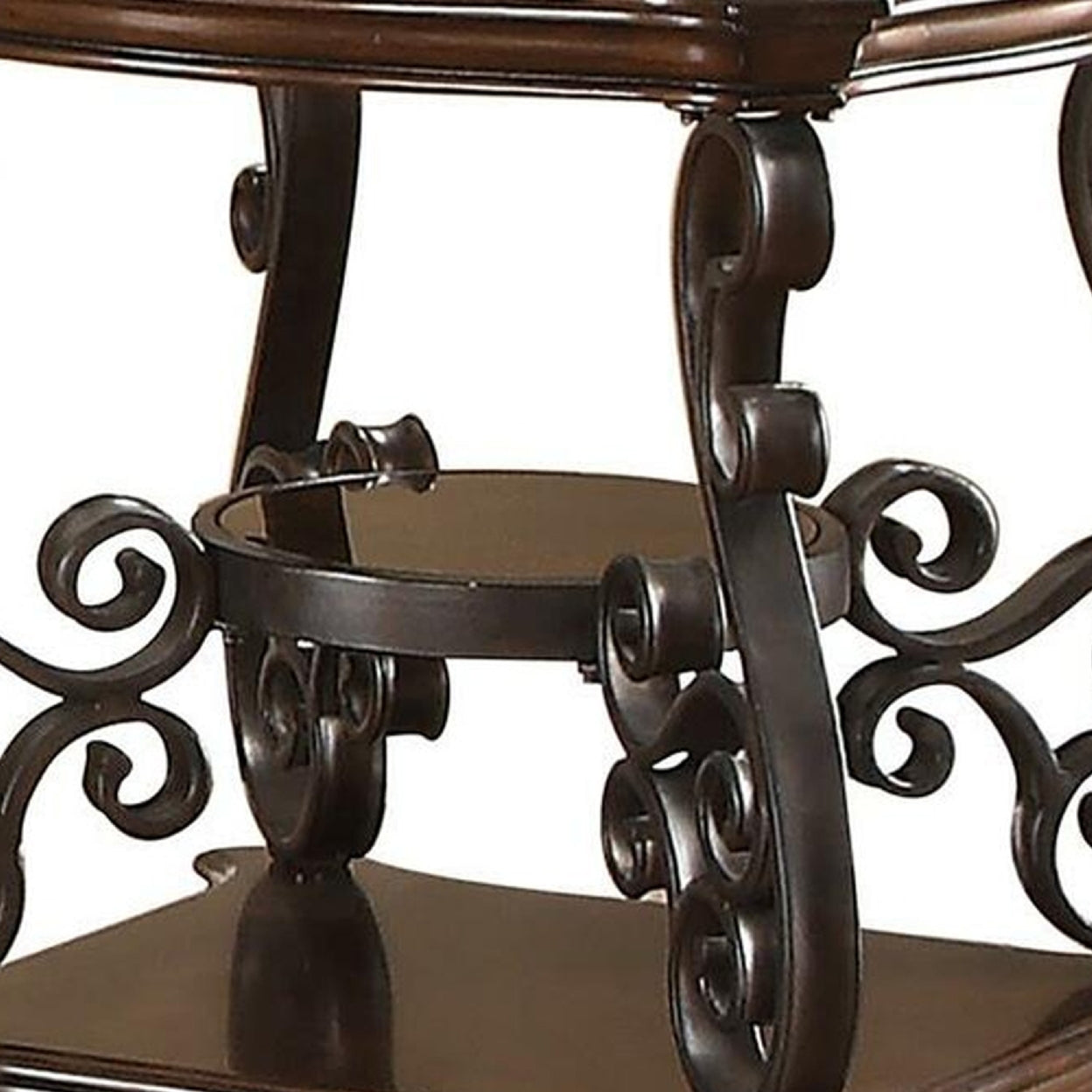 Sir Rawlinson End Table Deep Merlot and Clear