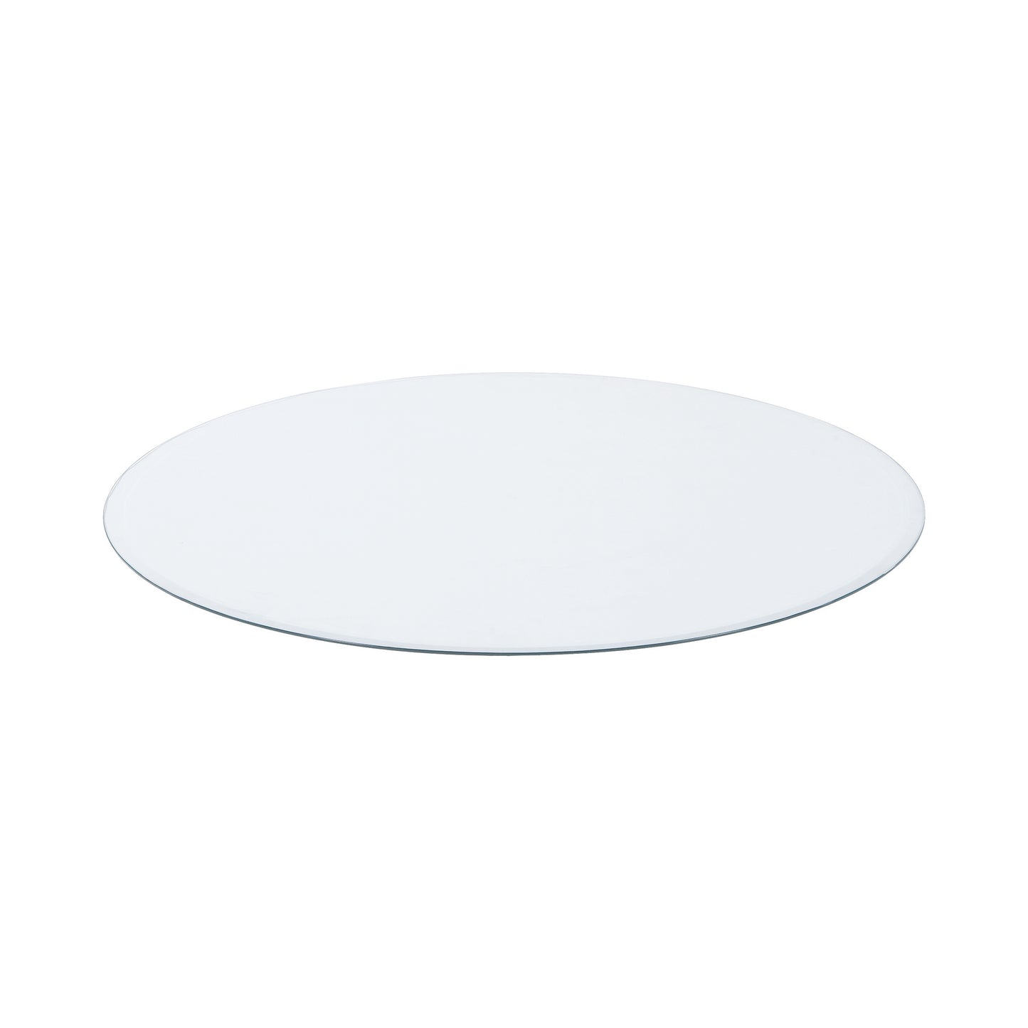 48" Round Glass Table Top Clear