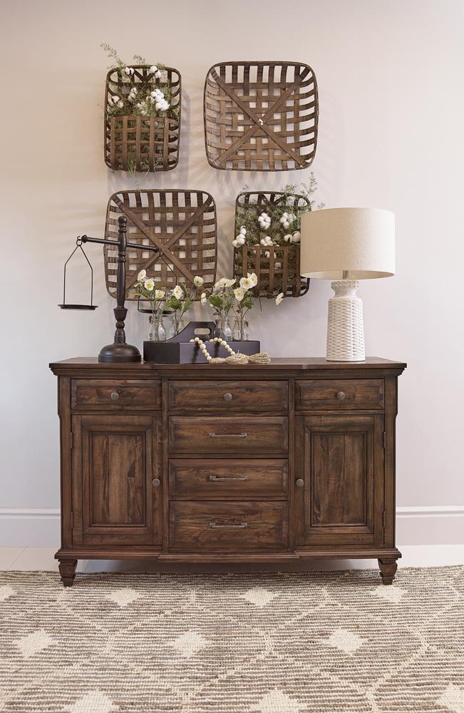 Avenue 6-drawer Server Vintage Dark Pine