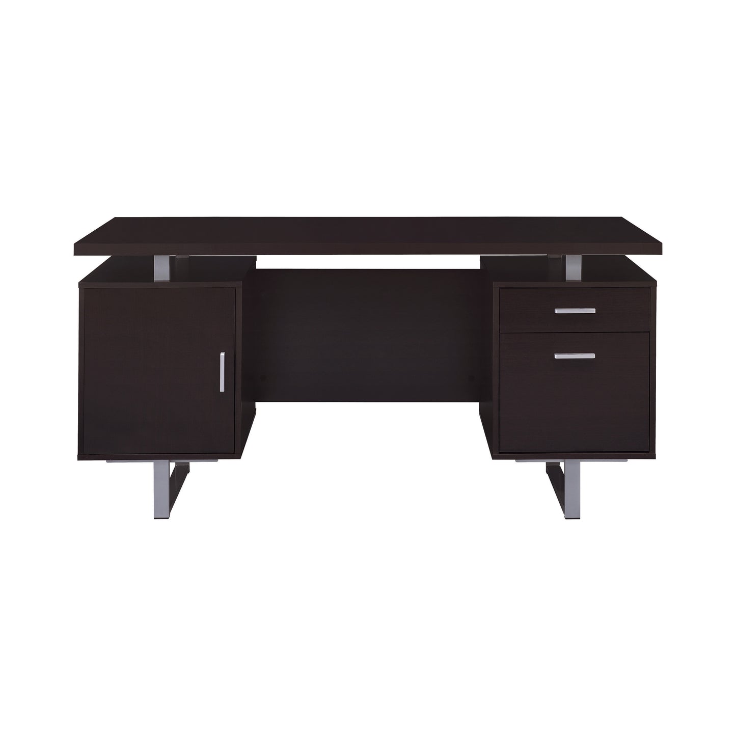 Lawtey Rectangular Storage Office Desk Cappuccino