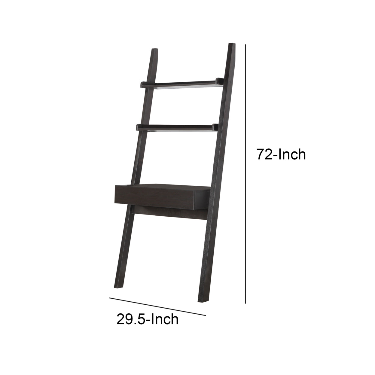 Colella 2-shelf Writing Ladder Desk Cappuccino