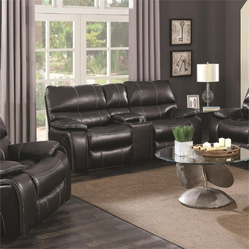 Willemse Motion Loveseat with Console Black