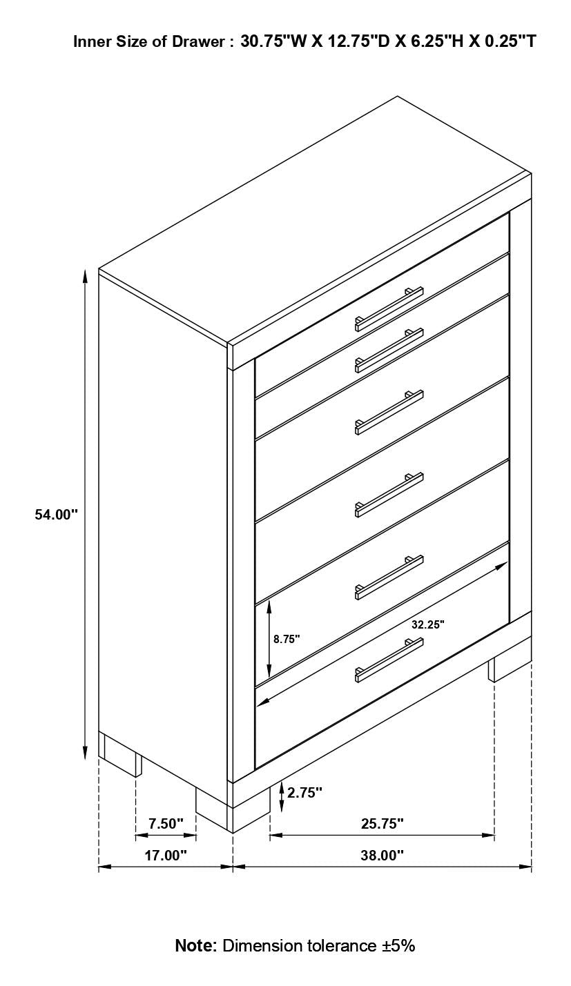 Channing Rectangular Bedroom Set Rough Sawn Grey Oak