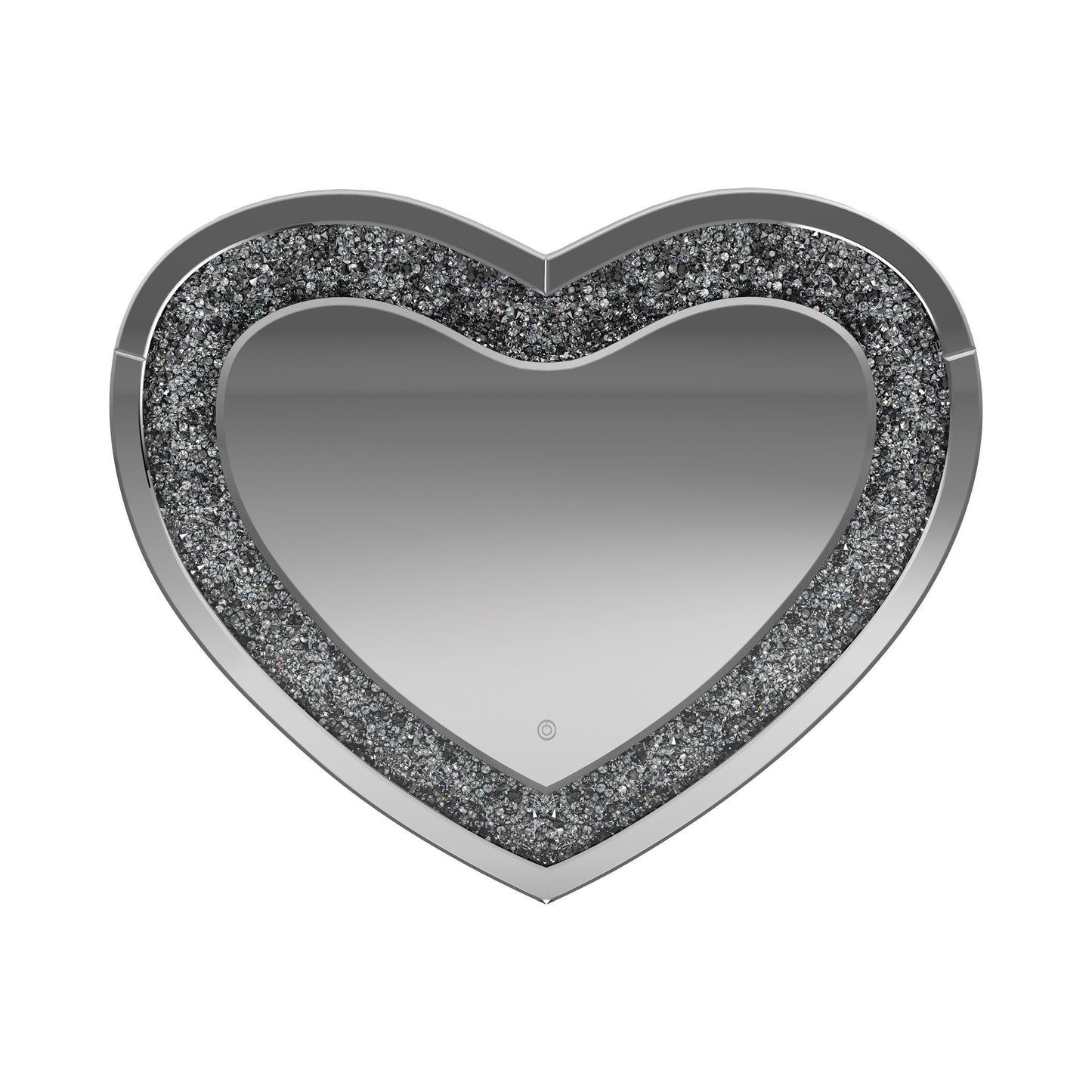 Heart Shape Wall Mirror Silver