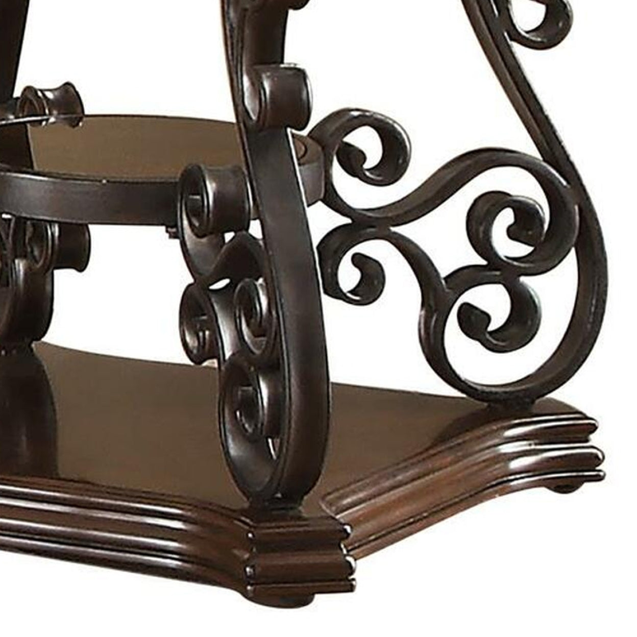Sir Rawlinson End Table Deep Merlot and Clear