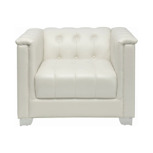Chaviano Tufted Upholstered Chair Pearl White