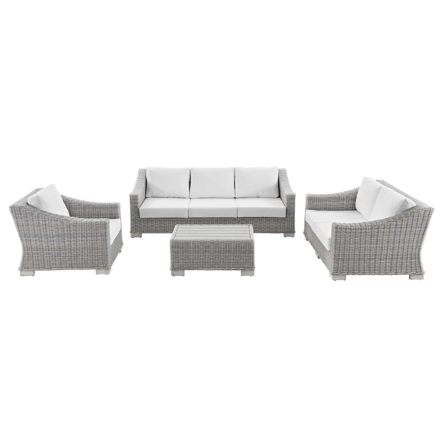 Conway 4-Piece Outdoor Patio Wicker Rattan Furniture Set