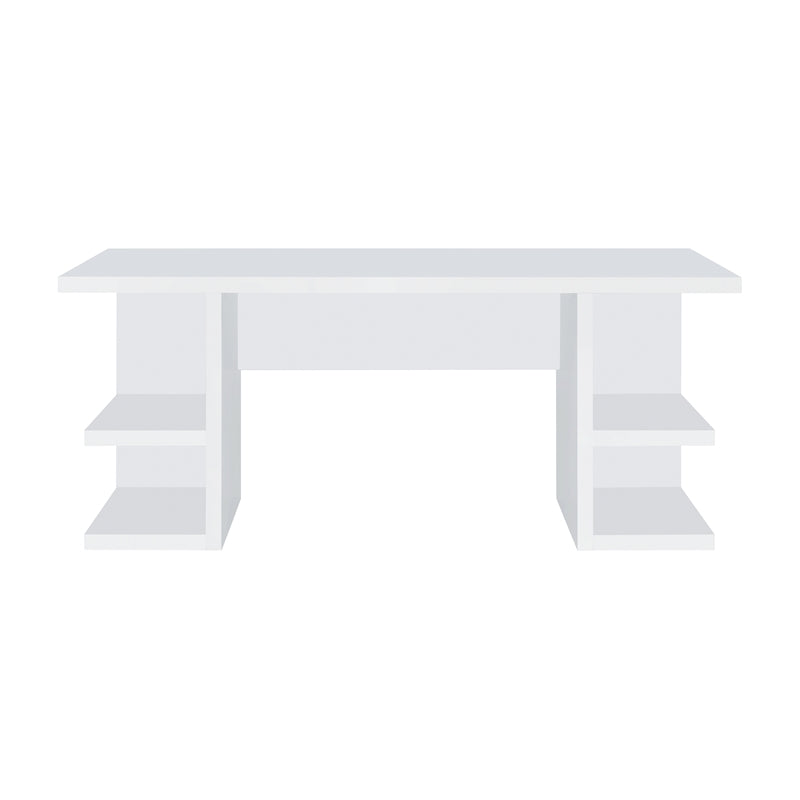 Alice Writing Desk White with Open Shelves