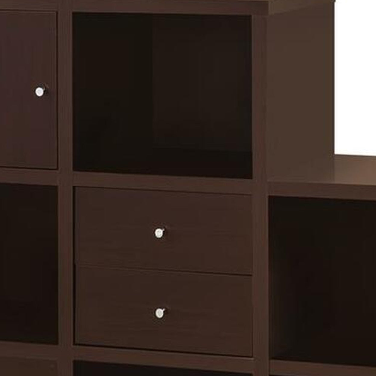 Spencer Bookcase with Cube Storage Compartments Cappuccino