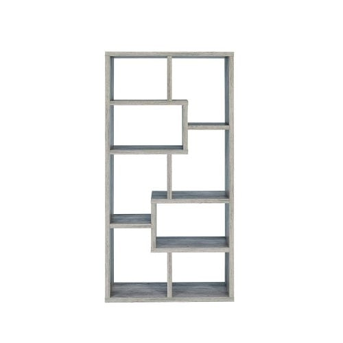 Theo 10-shelf Bookcase Grey Driftwood