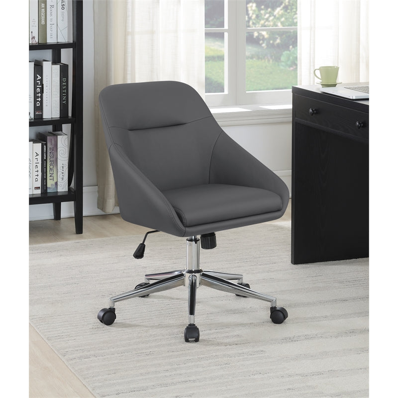 Upholstered Office Chair with Casters