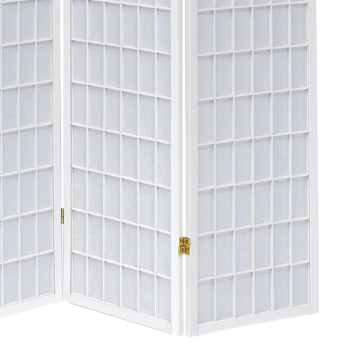 4-panel Folding Screen White