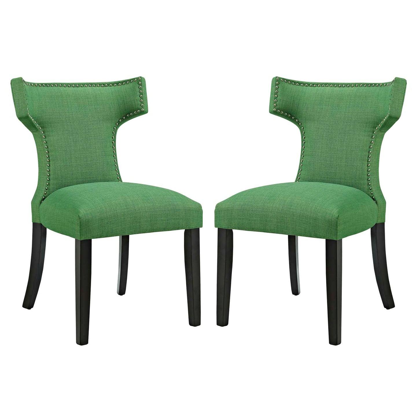 Curve Dining Side Chair Fabric Set of 2
