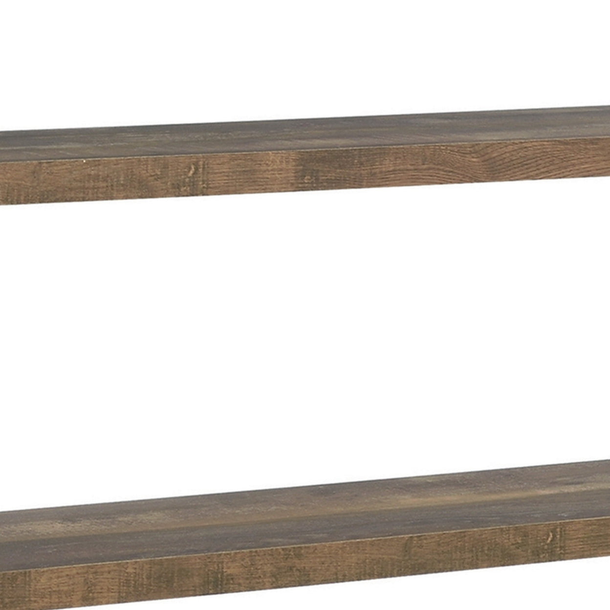Elmcrest 40-inch Wall Shelf Black and Rustic Oak