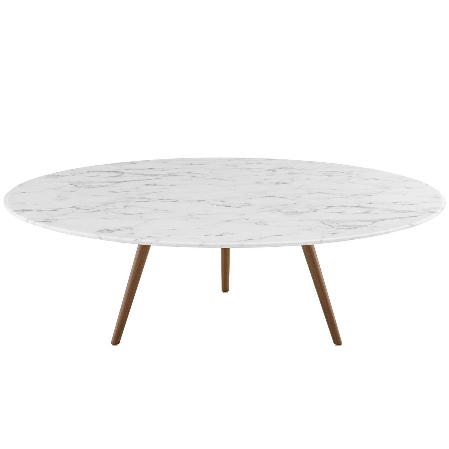 Lippa 47" Round Artificial Marble Coffee Table with Tripod Base
