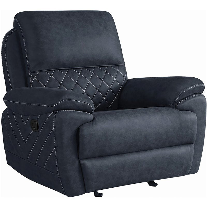 Variel Glider Recliner Blue