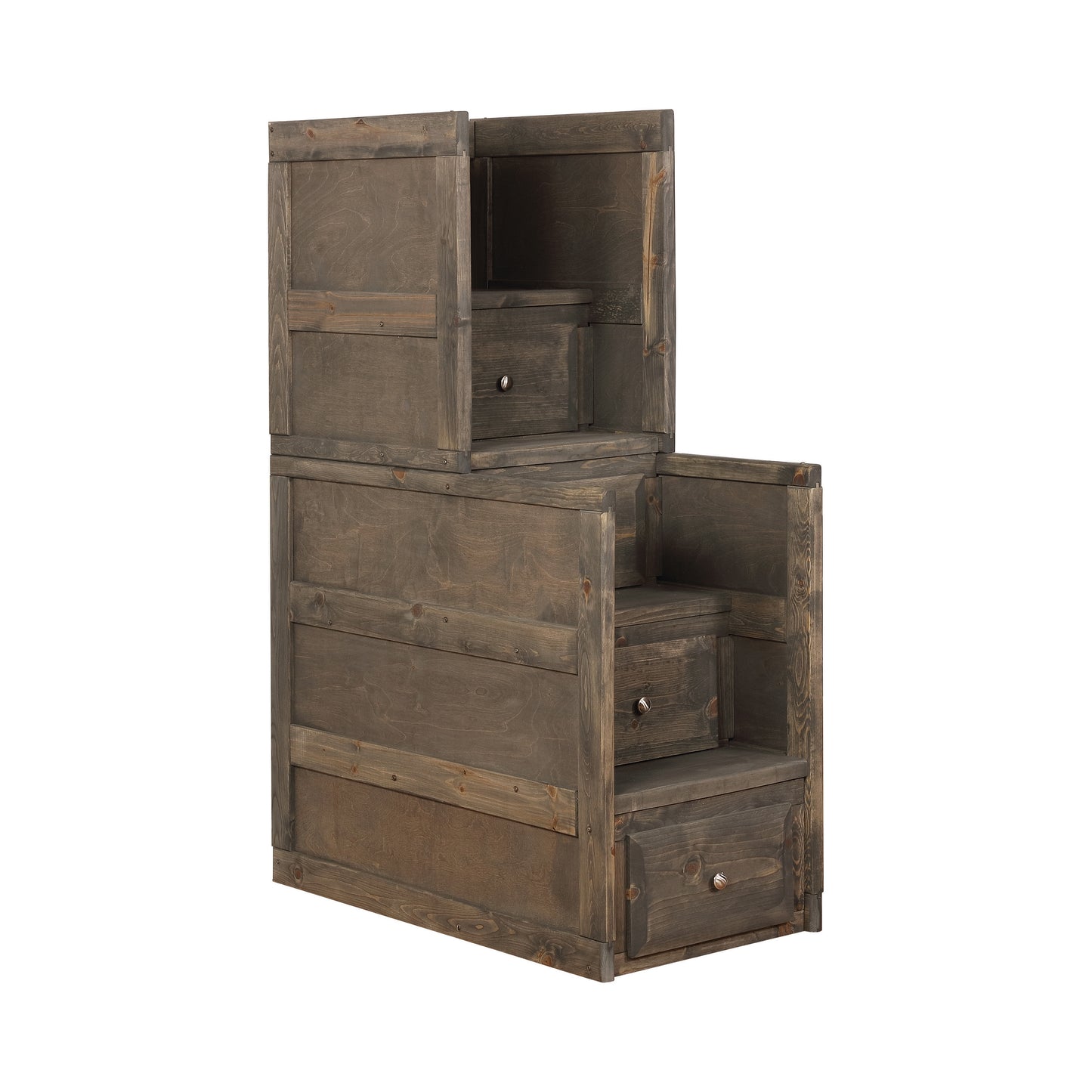 Wrangle Hill 4-drawer Stairway Chest Gun Smoke