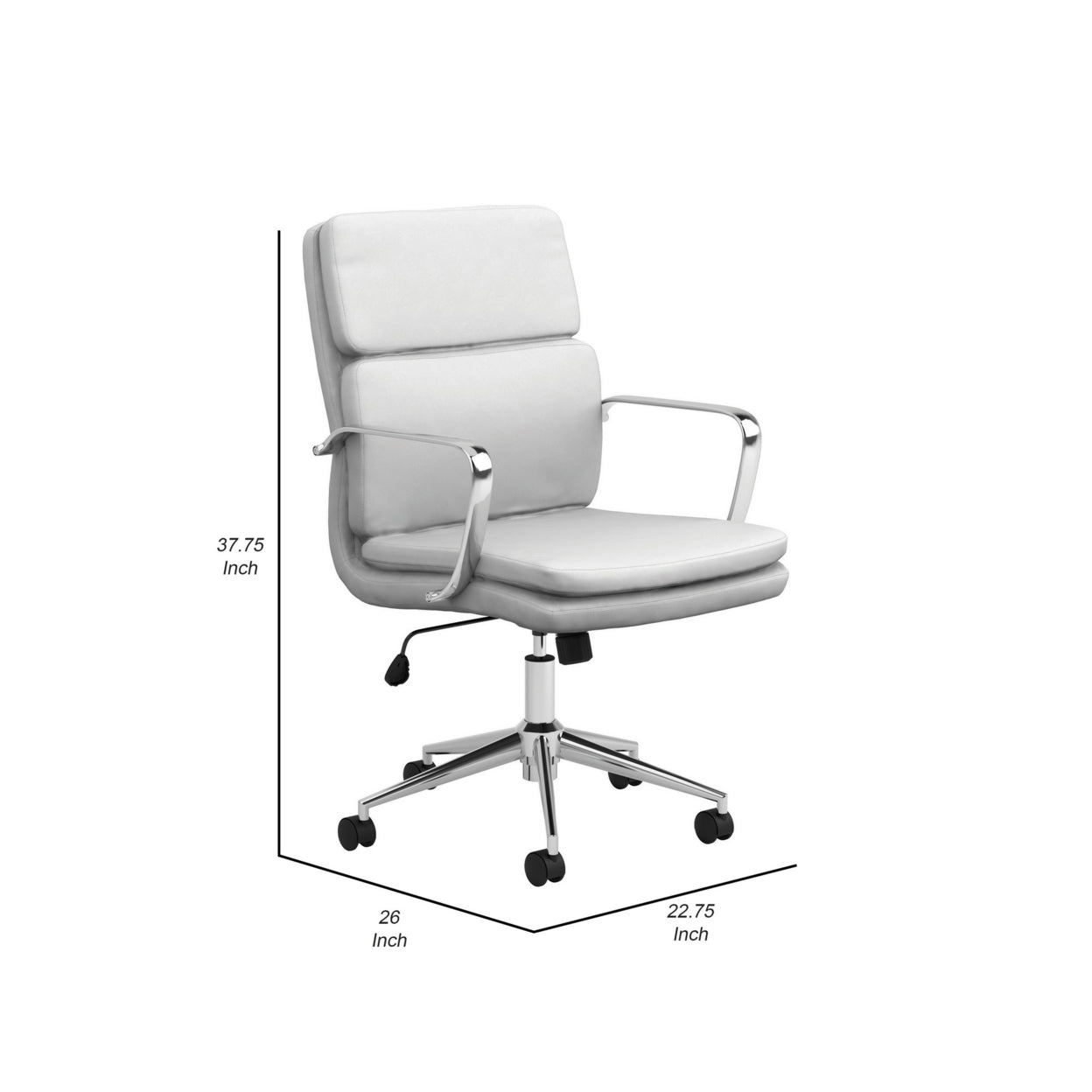 Standard Back Upholstered Office Chair White
