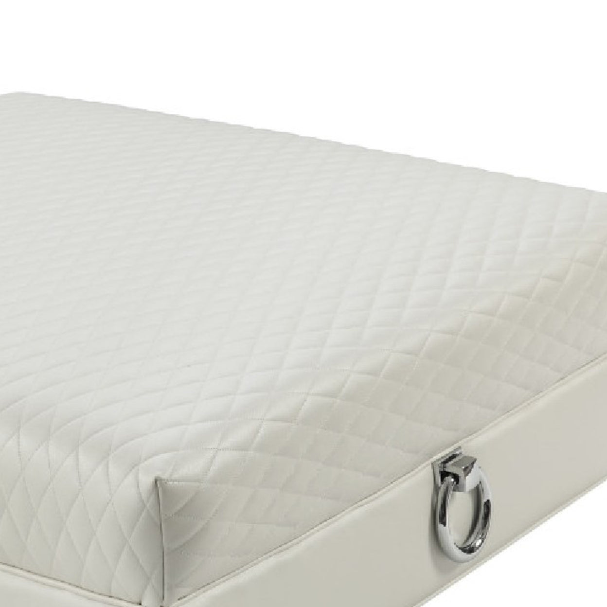 Chaviano Upholstered Ottoman Pearl White