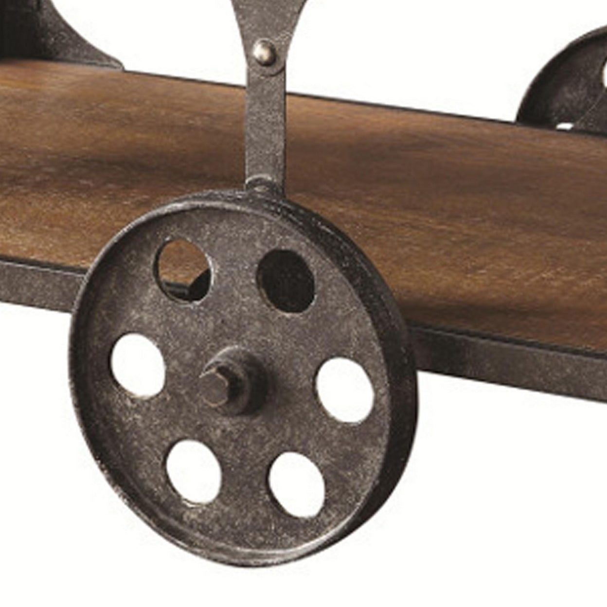 Roy Coffee Table with Casters Rustic Brown