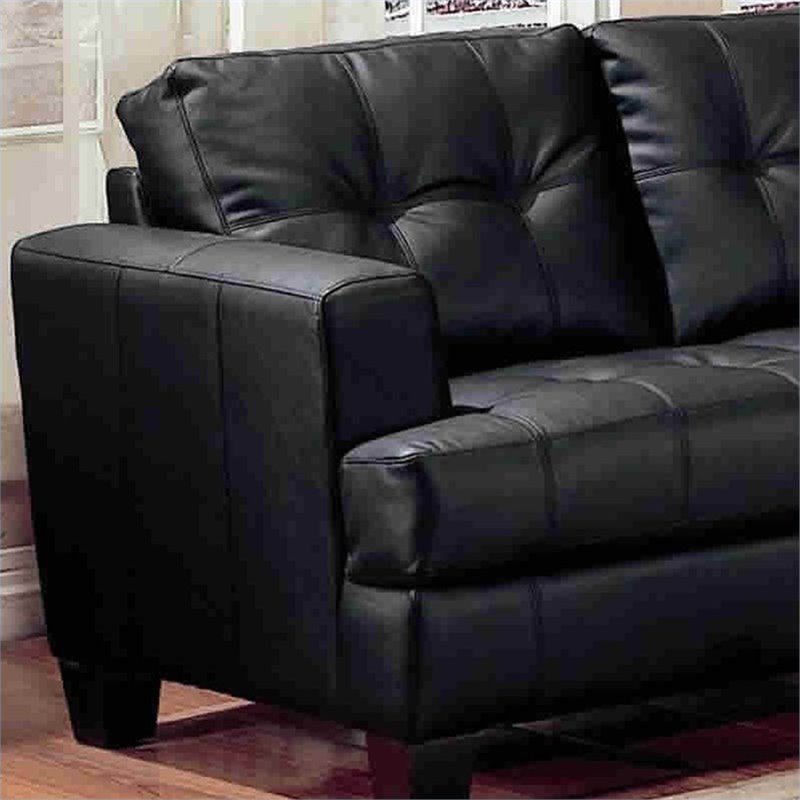 Samuel Upholstered Tufted Sofa Black