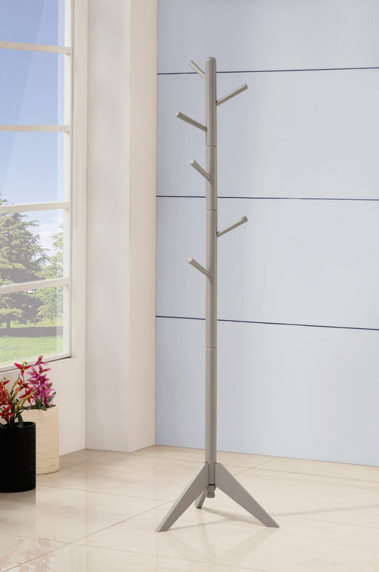 Coat Rack with 6 Hooks Grey