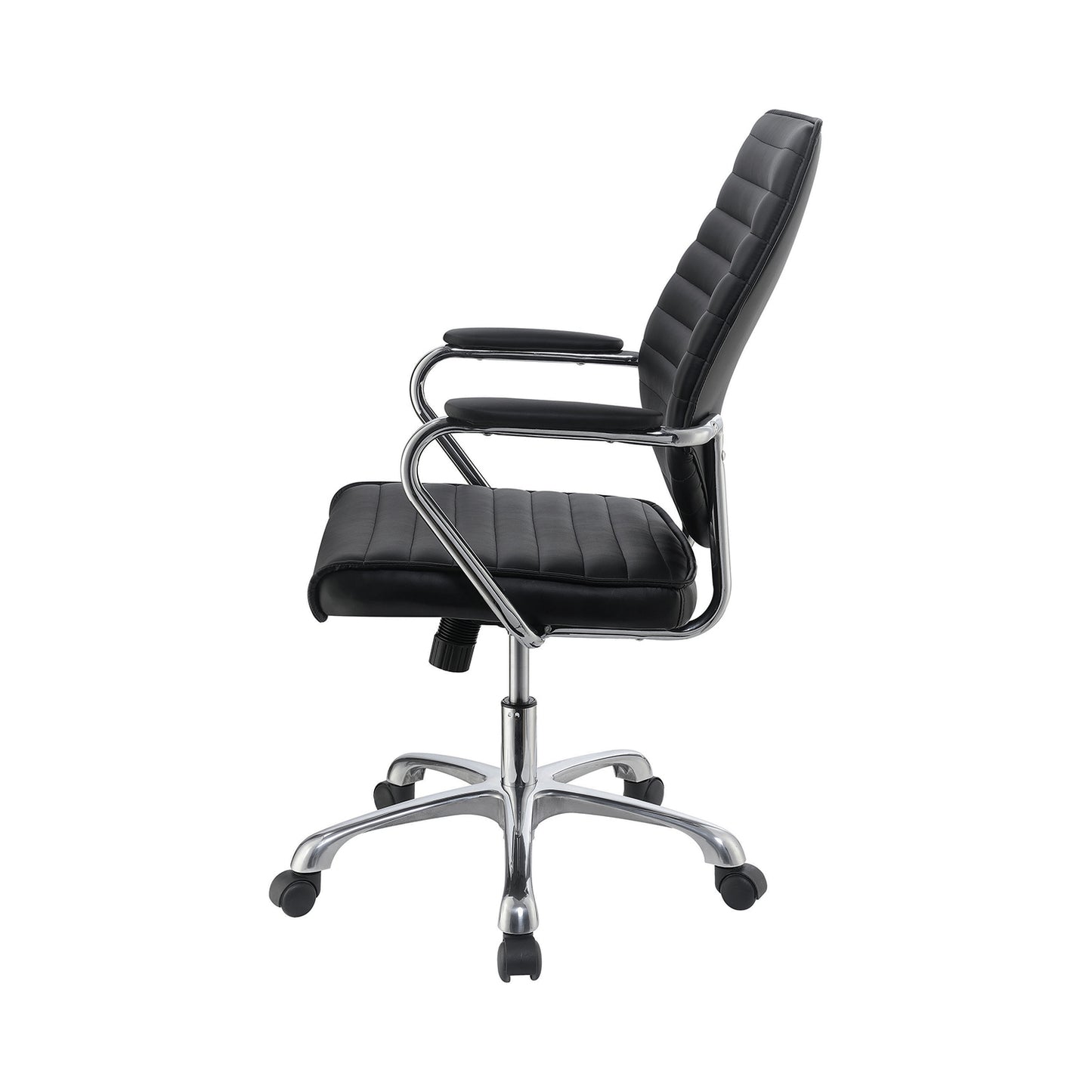 High Back Office Chair Black and Chrome