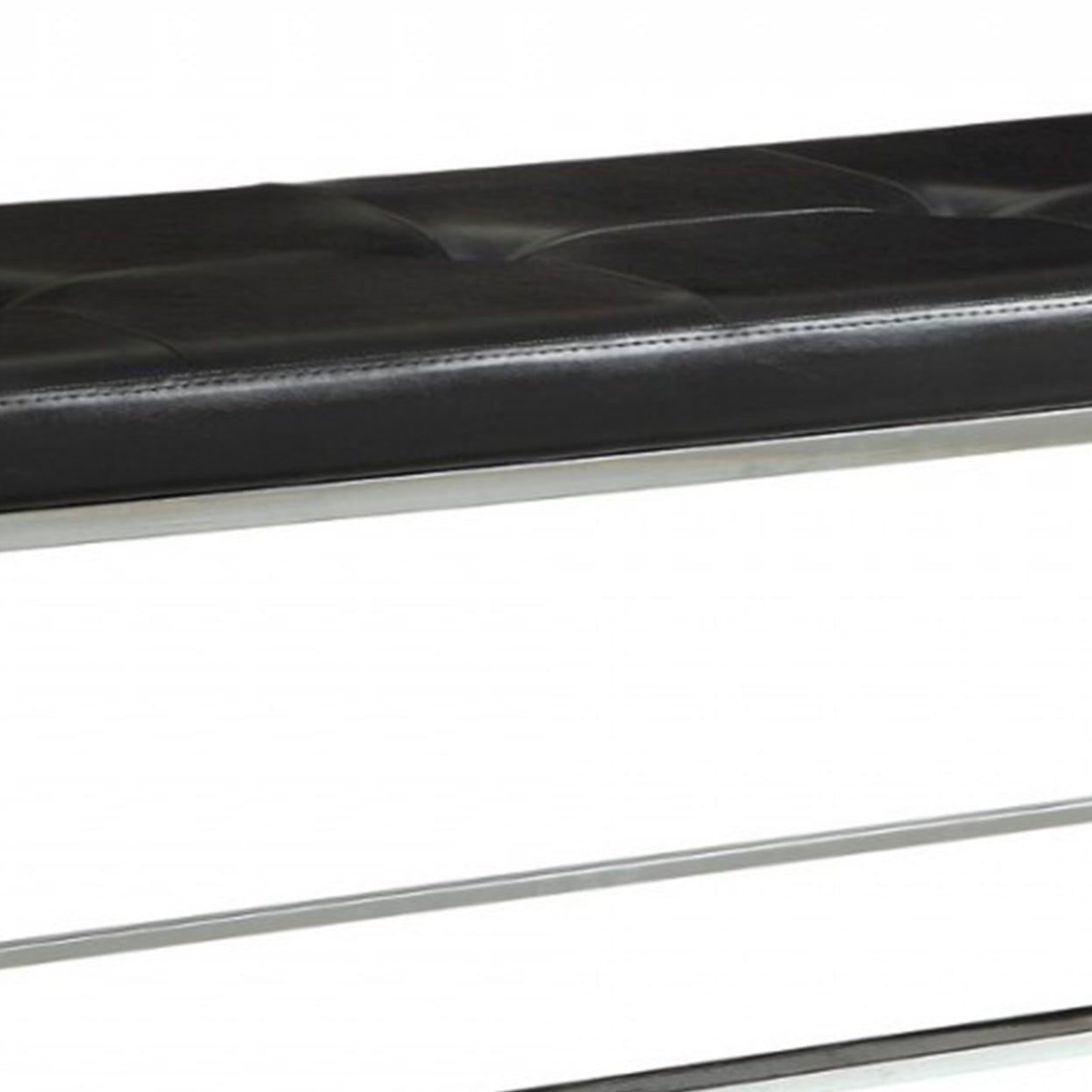 Rectangle Upholstered Tufted Bench Black