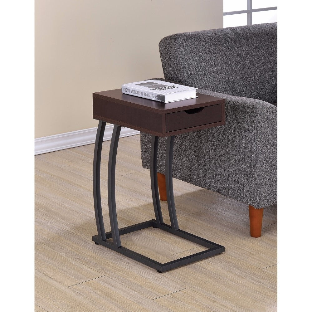 Accent Table with Power Outlet Cappuccino