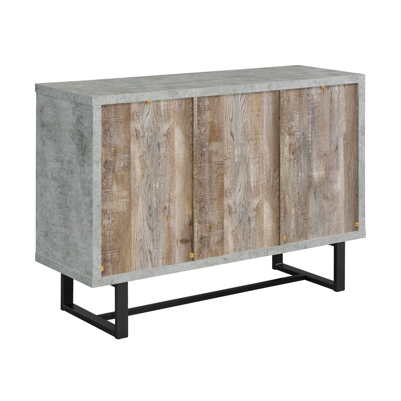 3-drawer Accent Cabinet Weathered Oak and Cement