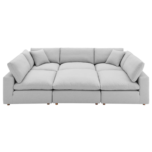 Commix Down Filled Overstuffed 6-Piece Sectional Sofa