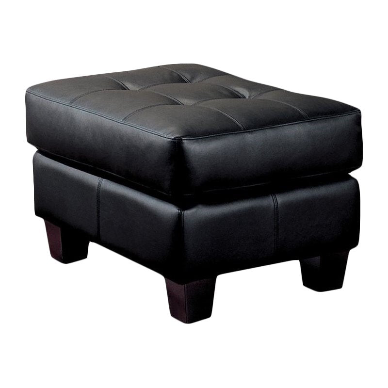 Samuel Tufted Ottoman Black