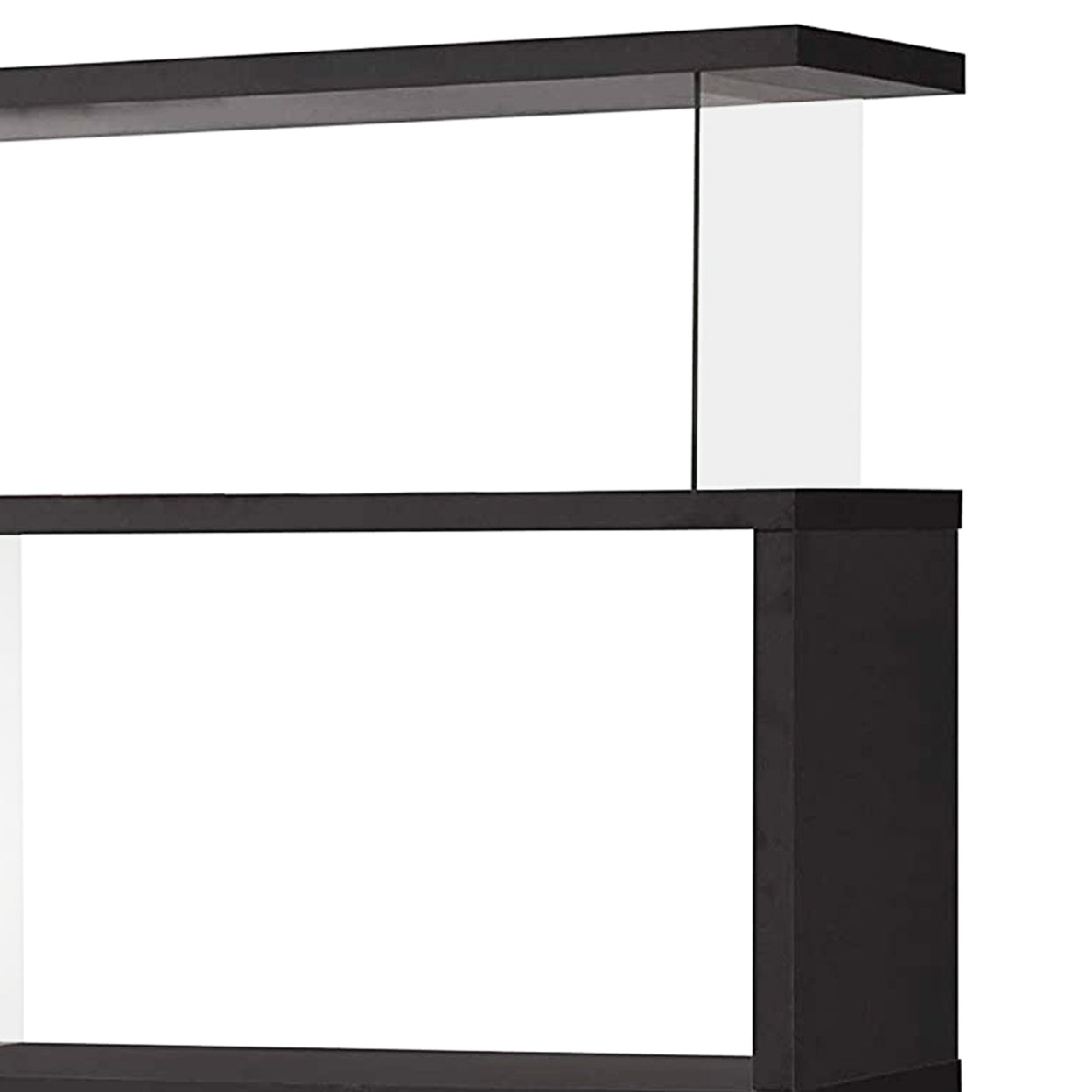 Emelle 4-tier Bookcase Black and Clear
