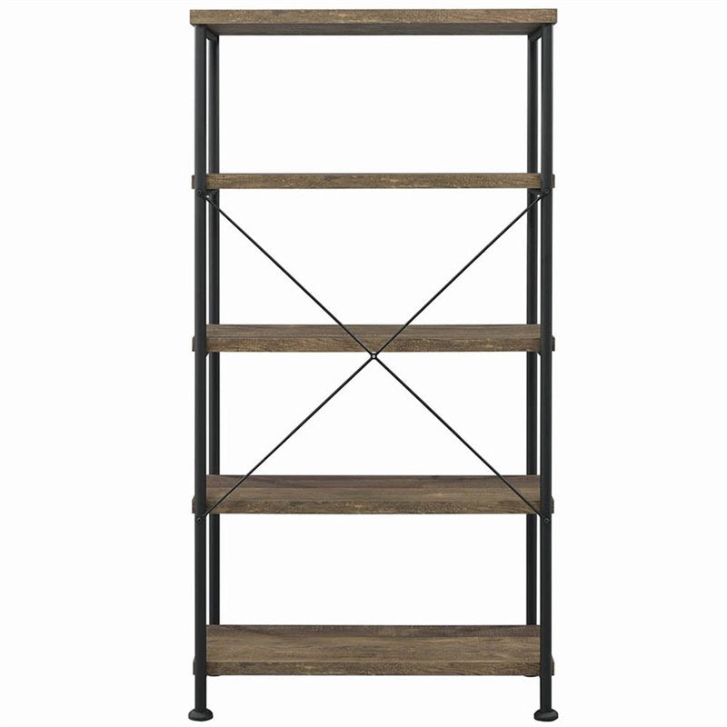 Analiese 4-shelf Bookcase Rustic Oak